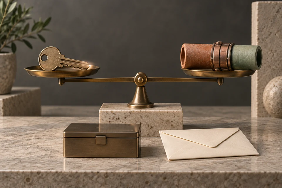 Conceptual illustration of scope evidence · repair obligation · written terms